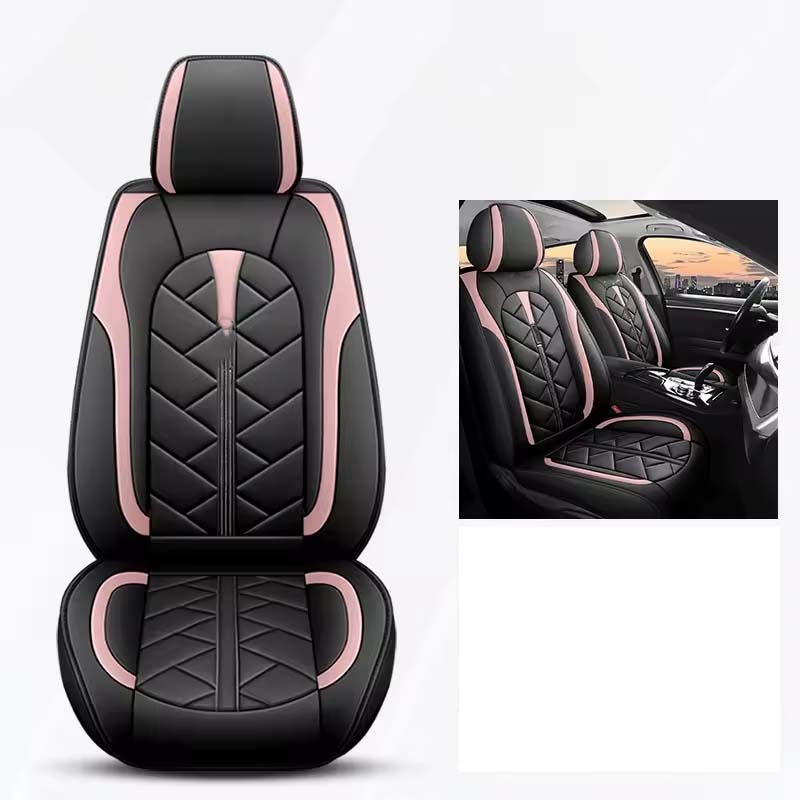 Leather Pink and Black car seat cover carfanzy